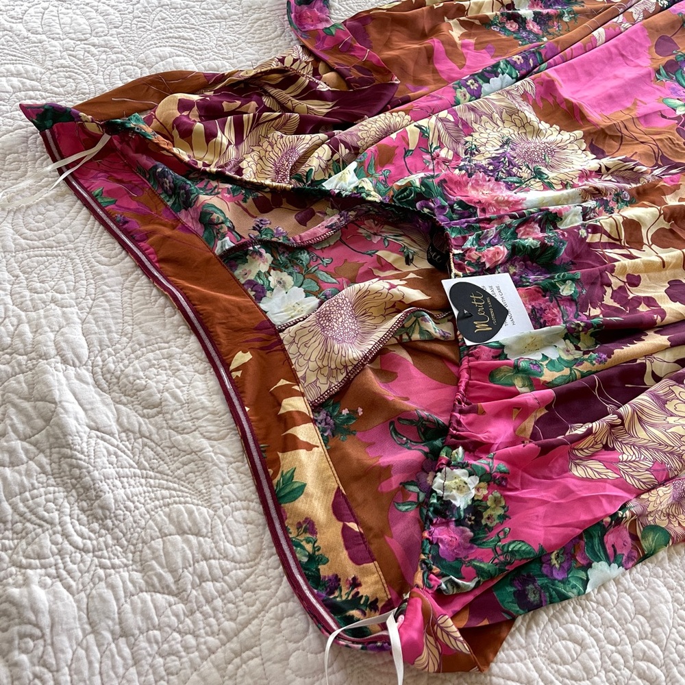 NWT Satin Floral Strapless Jumpsuit - Picture 5 of 5